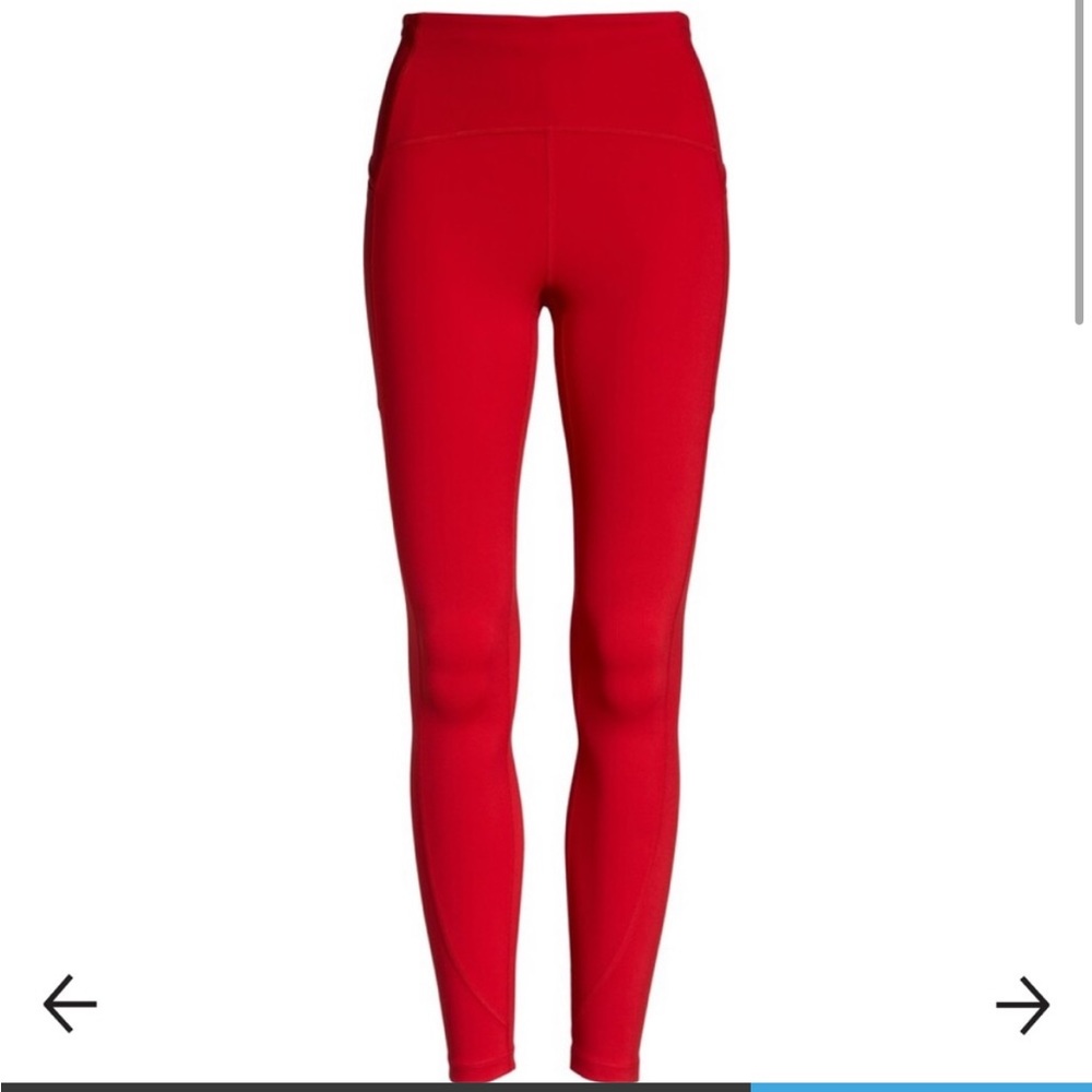 zella red long leggings